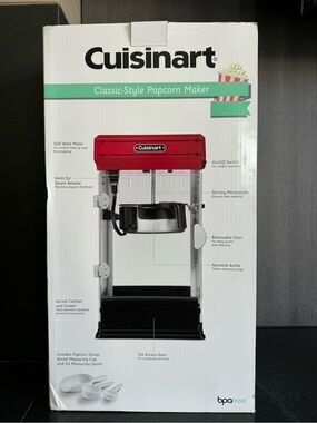 New In Box Unopened Cuisinart Classic-Style Popcorn Maker -